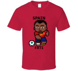 Ansu Fati Spain World Cup 2022 Tecmo Player T Shirt