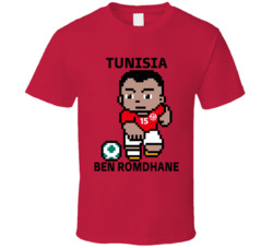 Mohamed Ali Ben Romdhane Tunisia World Cup 2022 Tecmo Player T Shirt