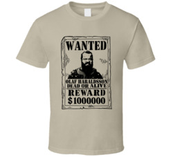 Olaf Haraldsson Vikings Valhalla Wanted Dead Or Alive T Shirt