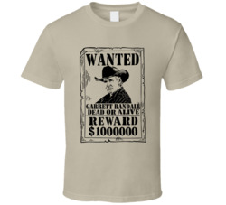 Garrett Randall Yellowstone Wanted Dead Or Alive T Shirt