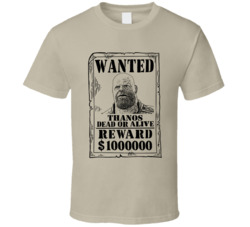 Thanos Avengers Infinity War Wanted Dead Or Alive T Shirt