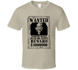 Darth Maul Star Wars The Phantom Menace Wanted Dead Or Alive T Shirt
