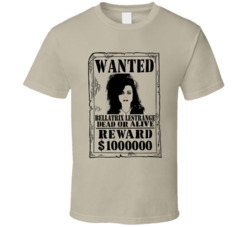 Bellatrix Lestrange Harry Potter Wanted Dead Or Alive T Shirt