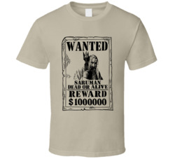 Saruman The Lord Of The Rings Wanted Dead Or Alive T Shirt