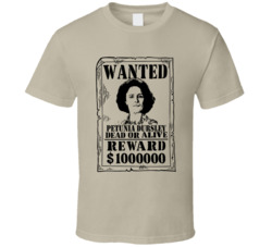 Petunia Dursley Harry Potter Wanted Dead Or Alive T Shirt