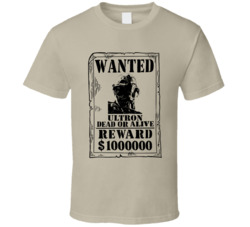 Ultron Avengers Age Of Ultron Wanted Dead Or Alive T Shirt