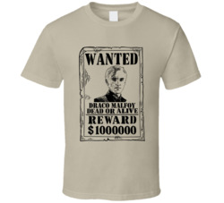 Draco Malfoy Harry Potter Wanted Dead Or Alive T Shirt