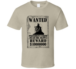 President Snow Hunger Games Wanted Dead Or Alive T Shirt