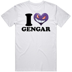 I Love Gengar Pokeman Cartoon T Shirt