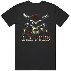 La Guns Skull Music T Shirt