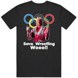 Save Olympic Wrestling Ric Flair Wooo T Shirt