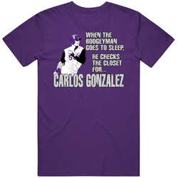 Colorado Boogeyman Baseball Carlos Gonzalez Cargo T Shirt