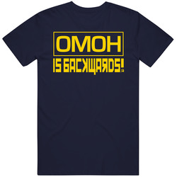 Anti Gay Russian Police Omoh Spell It Backwards Funny Blue T Shirt