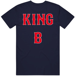 Boston King B Baseball Tribute Navy Blue T Shirt