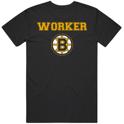 Boston Worker B Hockey Tribute Black T Shirt