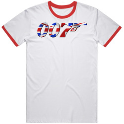 James Bond 007 British Spy Movie Union Jack Tribute T Shirt