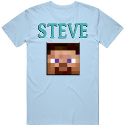 Steve Blue Miner T Shirt