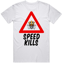 Greed Kills Speed Hazard Sign Funny Politcal Satire T Shirt