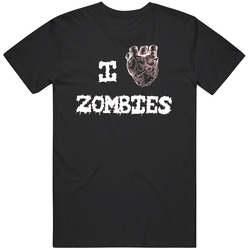 I Love Heart Zombies Funny T Shirt