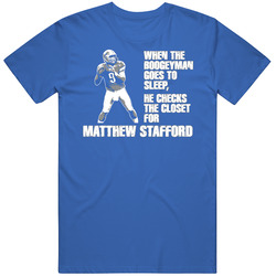 Boogeyman Football Detroit Matthew Stafford T Shirt