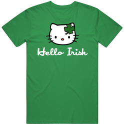 Irish Kitty Cat T Shirt Hello Funny Tribute St Patrick's Day T Sh