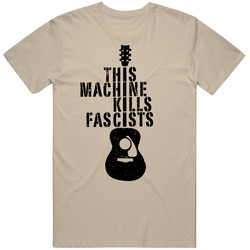 This Machine Kills Fascists Woody Guthrie Guitar T Shirt
