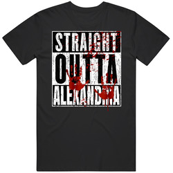 Straight Outta Alexandria Twd Tv Movie Zombie Parody T Shirt