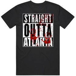 Straight Outta Atlanta Twd Tv Movie Zombie Parody T Shirt