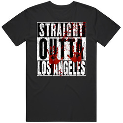 Straight Outta Los Angeles Twd Tv Movie Zombie Parody T Shirt