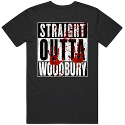 Straight Outta Woodbury Twd Tv Movie Zombie Parody T Shirt