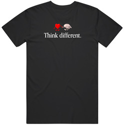 Think Different Heart And Brain Tolerance Love Not Hate T Shirt