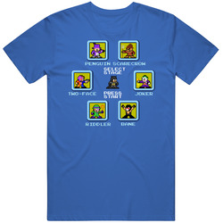 Mega Man Select Stage Parody Video Game Movie Comic Crossover T Shirt