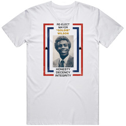 Back To The Future Re-elect Goldie Wilson Poster Movie Fan T Shirt