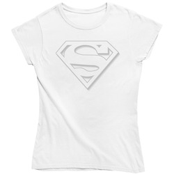 Young Kara Supergirl White Emblem Tv Comics Fan Ladies T Shirt