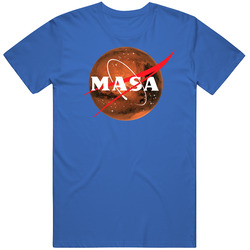 Masa Mars Nasa Space Program Parody T  Red Strip T Shirt