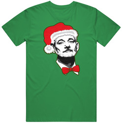 Bill Murray Santa Hat Christmas Cool Holiday Actor Tribute T Shirt