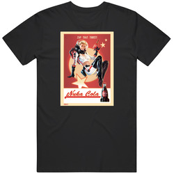 Nuka Cola Fall Out 4 Poster Girl Cool Video Game Fan T Shirt