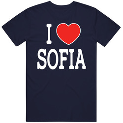 I Love Sofia Ny Classic Navy T Shirt