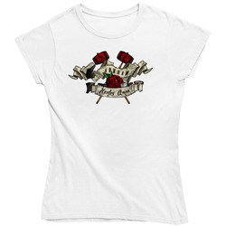 Harley Quinn Arkham Asylum Tattoo Comic Fan Ladies T Shirt