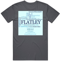 Flatley Wordle On Charcoal Grey T Shirt