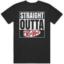 Straight Outta Kit Kat Chocolate Bar Parody T Shirt