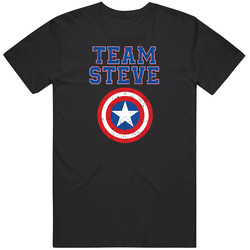 Team Steve Rogers Captain America Civil War Distressed Superhero Fan T