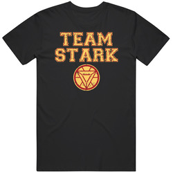 Team Tony Stark Iron Man Civil War Superhero Comics Fan Distressed T S