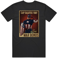Captain America War Bonds Poster Superhero Comics Movie Fan T Shirt