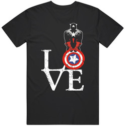 Captain America Love Civil War Superhero Movie Fan T Shirt