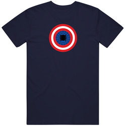 Spiderman Crest On Captain America's Shield Civil War Movie Fan T