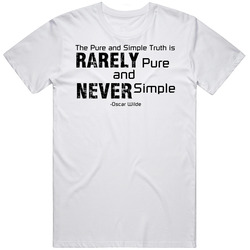 Simple Truth Quote Oscar Wilde T Shirt