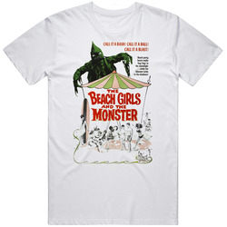 The Beach Girls And The Monster Retro Horror Movie T Shirt