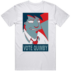 Simpsons Vote Quimby Funny Obama Parody T Shirt