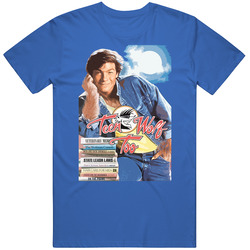 Teen Wolf Too Movie Poster Blue Ringer T Shirt